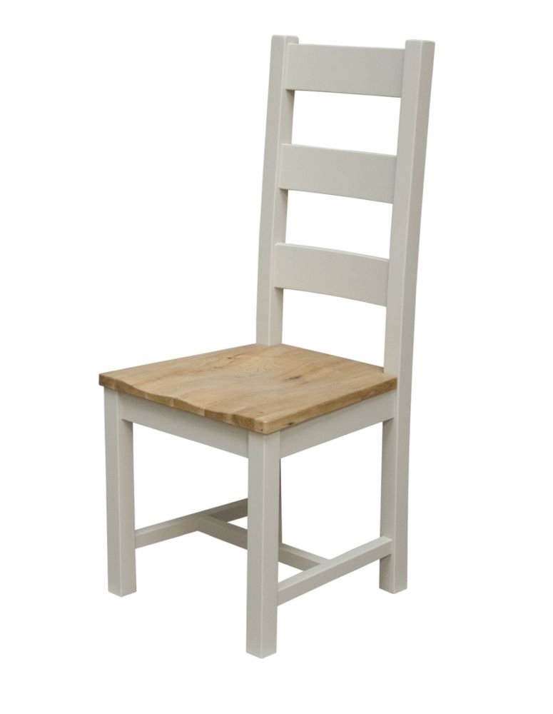 Product photograph of Homestyle Gb Painted Deluxe Ladder Back Dining Chair Sold In Pairs from Choice Furniture Superstore.